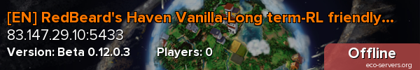[EN] RedBeard's Haven Vanilla-Long term-RL friendly-Session0